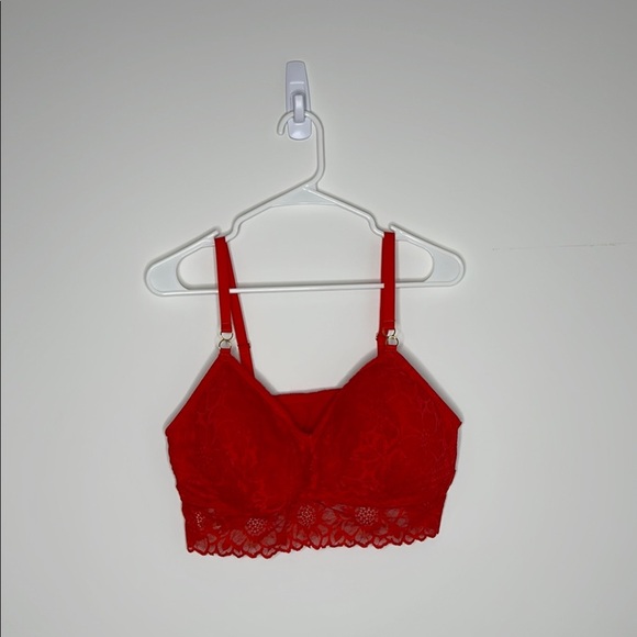 Aerie Elegant Red Lace Bralette - Picture 1 of 4